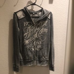 Affliction zip up hoodie